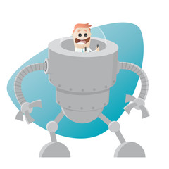 Naklejka premium roboter retro cartoon