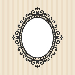 vintage mirror on the background with lines