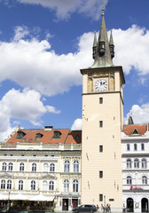 Obraz premium Architecture in historical center of Prague. Prague is the capital of Czechia and a very popular touristic destination, Prague Tower