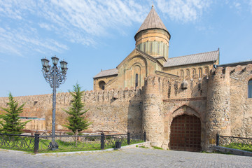 Fototapeta premium Svetitskhoveli Cathedral, a Georgian Orthodox cathedral in town of Mtskheta, Georgia.