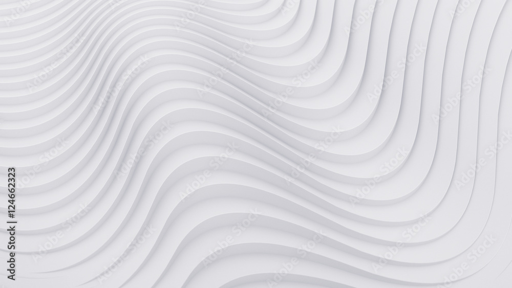Poster Wave band abstract background surface 3d rendering