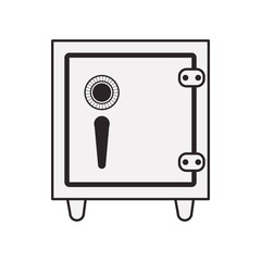 safebox icon. security box over white background. vector illustration