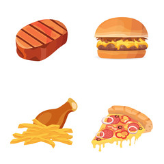 fat food vector icon illustration. cartoon collection