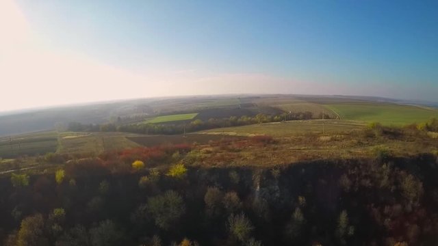 Aerial view of vast open space