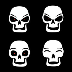 different skull emotions