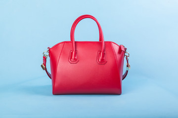 Red leather woman bag 