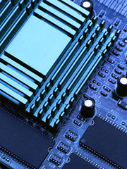The computer chip and the CPU.
