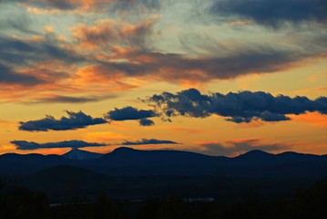 Dramatic clouds at Sunset