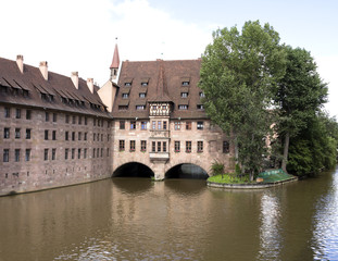 Fototapeta premium Nuremberg historical houses, Bavaria, Germany