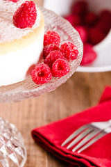 Raspberry cheesecake. 
