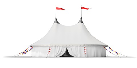 3d circus tent on white background © DNY3D