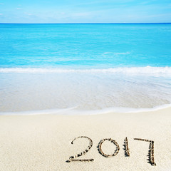 Celebrating 2017 on a tropical beach