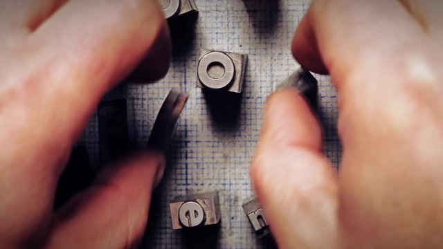 Time Lapse letterpress build of the word Home Improvements
