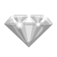 shiny diamond icon. luxury gemstone over white background. vector illustration