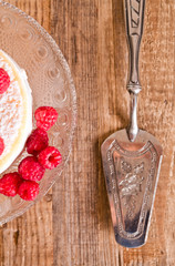 Raspberry cheesecake. 