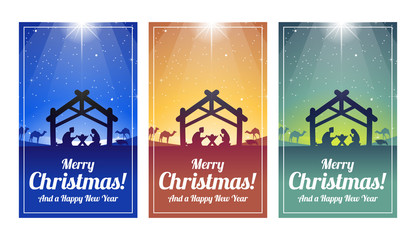 Nativity Scene Christmas Cards - 124668770
