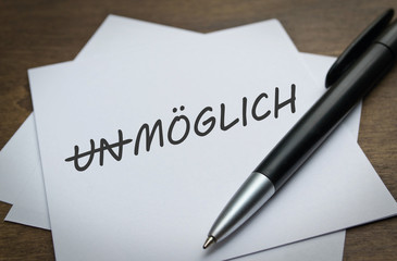Obraz premium UN MÖGLICH