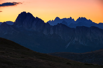 Layers of mountain Dolomites