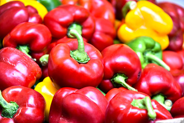 Bell pepper on street market stall