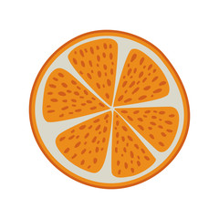orange slice icon. healthy fruit natural food. isolated design. vector illustration