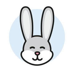 hare, rabbit icon, rabbit icon, rabbit head, donkey logo, cute rabbit vector illustration
