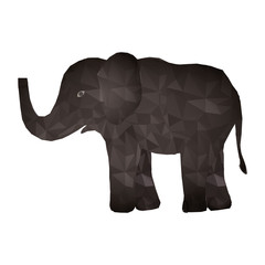 elephant wildlife animal with abstract design over white background. vector illustration