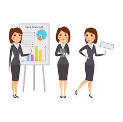 Business woman silhouette