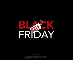 Black Friday sale design template. Creative banner. Vector illus