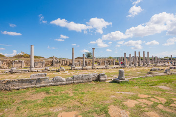 Ancient ruins of Perge. Agora.Turkey.