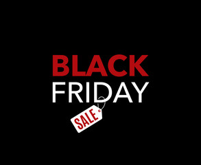 Black Friday sale design template. Creative banner. Vector illus