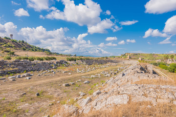Fototapeta na wymiar Ancient ruins of Perge. Agora.Turkey.