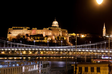 Fototapeta premium Budapest the capital of Hungary crossed by the Danube River