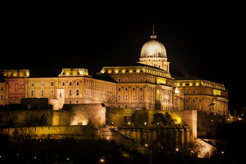 Fototapeta premium Budapest the capital of Hungary crossed by the Danube River
