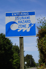Tsunami emergency sign