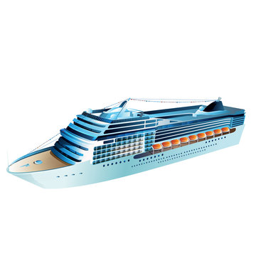 recommend clip art: Cruise Liner Illustration