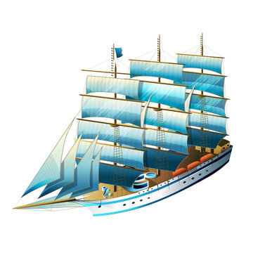 recommend clip art: Sailing Ship Illustration