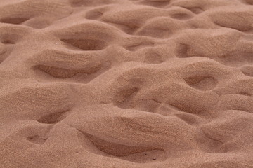 View of ripples in red beach sand, PEI