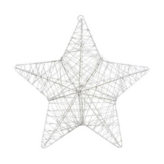 Wireframe Sparkly Silver Star