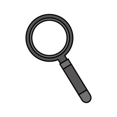 search magnifying glass flat line icon vector illustration design
