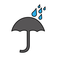 umbrella silhouette symbol isolated icon vector illustration design