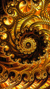 Abstract lacy spiral - digitally generated image