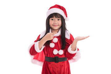 Little asian girl in christmas