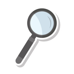search magnifying glass flat line icon vector illustration design