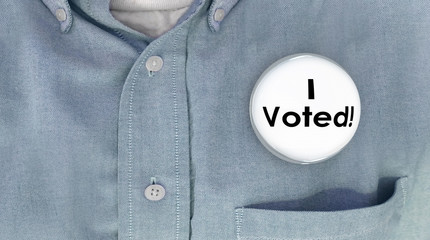 I Voted Button Pin Shirt Election Voter Politics Democracy 3d Il