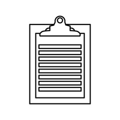 clipboard paper order isolated icon vector illustration design