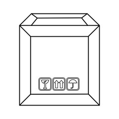 carton box packing isolated icon vector illustration design