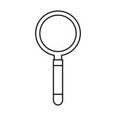 search magnifying glass flat line icon vector illustration design