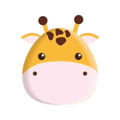 cute giraffe isolated icon vector illustration design