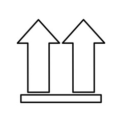 arrows side up symbol vector illustration design