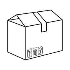 carton box packing isolated icon vector illustration design